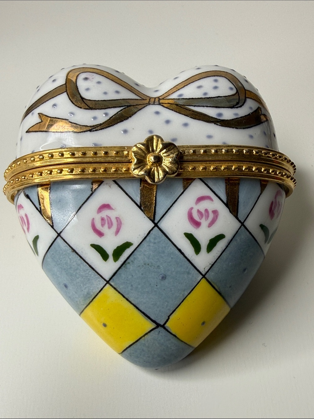 Romantic vintage whimsical ceramic trinket dish gorgeous piece